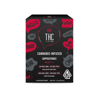 1:1 Suppositories (180mg CBD/180mg THC) by THC Living