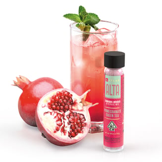 ALTA Pomegranate Green Tea Drink Mix [10pk] (20mg CBD/100mg THC) by Atlas Edibles