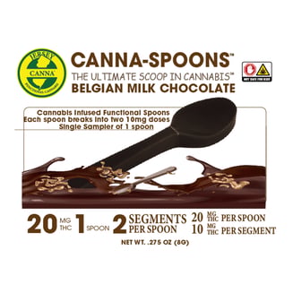 Belgian Milk Chocolate Canna-Spoon [2pk] (20mg) by Jersey Canna