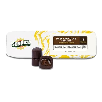 Dark Chocolate Espresso Ganache Truffles [5pk] (50mg) by Sunnies