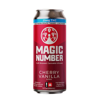 Cherry Vanilla Natural Soda (25mg Live Resin) by Magic Number