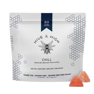 Chill [20pk] (100mg THC/200mg CBD/200mg CBN) by Hive & High