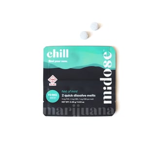 Chill melts [2pk] (20mg THC/8mg CBG/4mg CBD) by midose.
