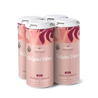 Higher Vibes Grapefruit Hibiscus 4pk (10mg THC/10mg Delta-8) by FIND WUNDER