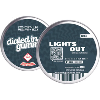 100mg - Lights Out - Rosin Gummies (10pk) by Dialed In Gummies
