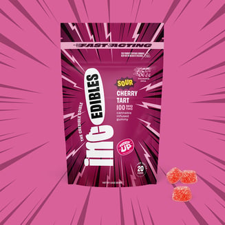 Inc.edibles 20 Pack Fast Acting Sour Cherry Tart THC Gummies 01005 by (inc)edibles