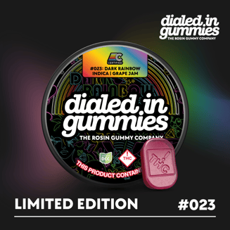 100mg - Grape Jam x Dark Rainbow #023 - Rosin Gummies  (10pk) by Dialed In Gummies