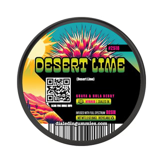 100mg - Desert Lime #2518 - Rosin Gummies (10pk) by Dialed In Gummies