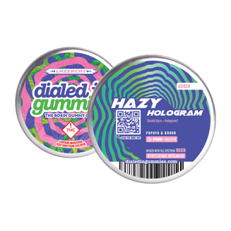 100mg - Hazy Hologram - Rosin Gummies (10pk) by Dialed In Gummies