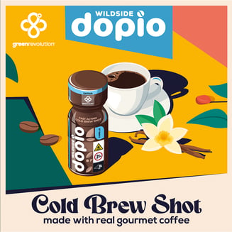1:1 Dopio Cold Brew [2oz] (100mg THC/100mg CBG) by Green Revolution