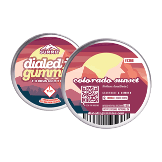 100mg - Colorado Sunset #2368 - Rosin Gummies (10pk) by Dialed In Gummies