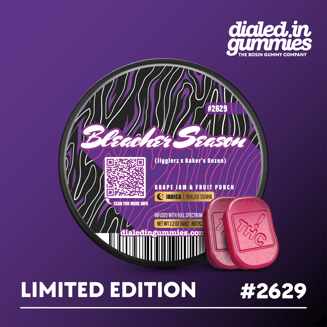 100mg - Bleacher Season #2629 - Rosin Gummies (10pk) by Dialed In Gummies