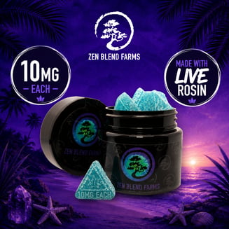 Sour Blue Razz [10pk] (100mg) by Zen Blend Farms