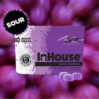 Sour Grape Smash w/ CBC [10pk] (100mg THC/100mg CBC) by InHouse