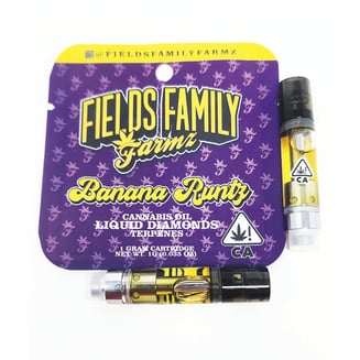 Banana Runtz 1g Cannabis Oil Cartridge by Fields Family Farmz