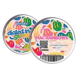 100mg - MAC Rainbow - Rosin Gummies (10pk) by Dialed In Gummies