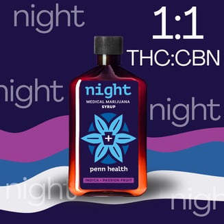 Night 1:1 THC/CBN - Passionfruit [250ml] (250mg THC/250mg CBN) by Penn Health