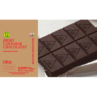 Dark Chocolate Cannabar [10pk] (100mg) by Jersey Canna