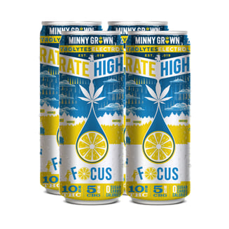 Highdrate Uplifting Lemon Squeeze (Focus) 2:1 [4pk] (40mg THC/20mg CBG) by Minny Grown