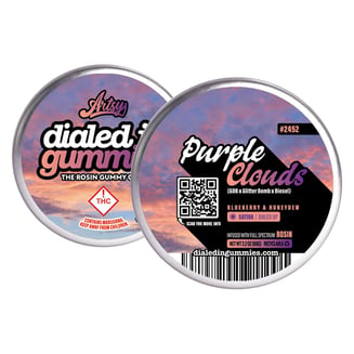 100mg - Purple Clouds - Rosin Gummies (10pk) by Dialed In Gummies