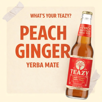 Peach Ginger Yerba Mate (5mg CBD/5mg THC) by Teazy
