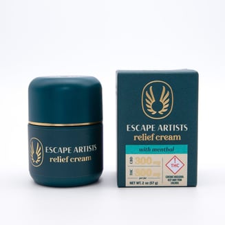 1:1 Relief Cream - Menthol [2oz] (300mg CBD/300mg THC) by Escape Artists