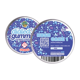 100mg - Kush Cake - Rosin Gummies (10pk) by Dialed In Gummies