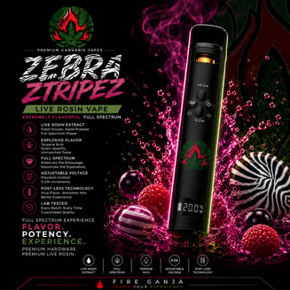 Zebra Ztripez [1000mg] by Fire Ganja
