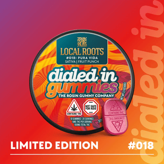 100mg - Pura Vida #018 - Rosin Gummies (20pk) by Dialed In Gummies