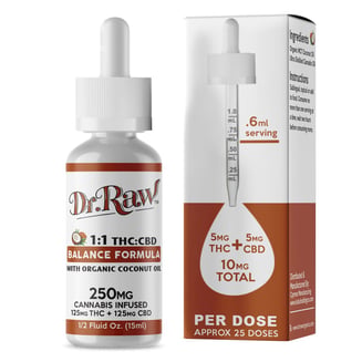 1:1 THC:CBD (125mg) by Dr. Raw Organics