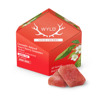 *HIGH DOSE* Sour Cherry Indica Enhanced Gummies | 200mg by WYLD