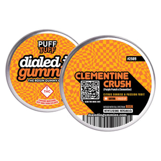 100mg - Clementine Crush #2509 - Rosin Gummies (10pk) by Dialed In Gummies