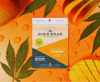 Mango Unwind Gummies, 100mg 20-pack by High Road Edibles