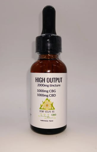 1:1 High Output CBD [30ml] (1000mg CBD/ 1000mg CBD) by Hemp Helps Us