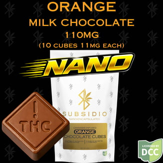 Nano-THC Infused Orange Milk Chocolates | 110mg | 10pk by SUBSIDIO