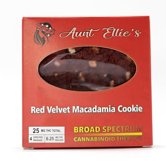 Red Velvet Macadamia (25mg) by Aunt Ellie's