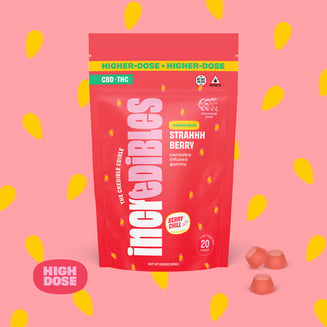 1:1 Strahhhberry + CBD High Dose [20pk] (1000mg CBD/1000mg THC)