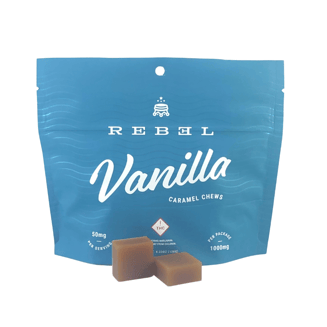 Medical Vanilla Caramels [20pk] (1000mg) by Rebel Edibles