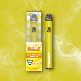 Banana Orange Smoothie - Classic 1g PLUS Vape Device — BREEZE Canna by Breeze Canna