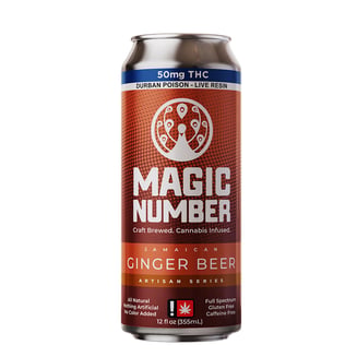 Ginger Beer Natural Soda (50mg Live Resin) by Magic Number