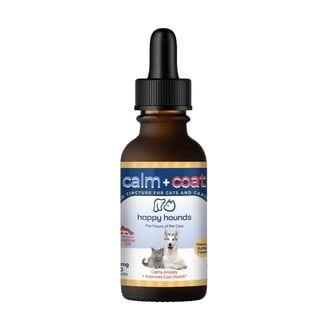 Calm + Coat - Peanut Butter w/ Salmon Oil (250mg CBD) by Happy Hounds