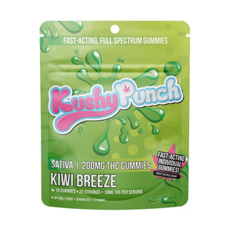 Kiwi Breeze - Sativa [10pk] (200mg) by Kushy Punch