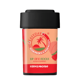 Sour Peach & Raspberry Up & Focus [10pk] (150mg) by Easyday Edibles
