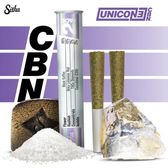 Black Koffee flower + Lebanese Red hashish + THCa diamonds + cannabinol (CBN) [.4g]