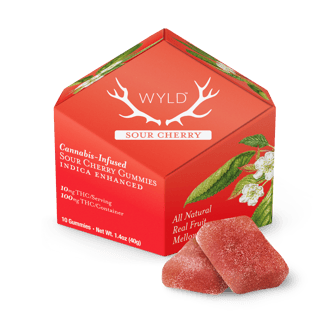 Wyld — Sour Cherry Indica Enhanced Gummies - 100mg