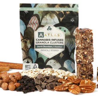 Dark Chocolate Pecan & Hazelnut - Indica [10pk] (100mg) by Atlas Edibles