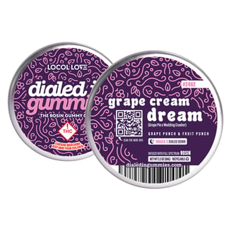 100mg - Grape Cream Dream - Rosin Gummies (10pk) by Dialed In Gummies