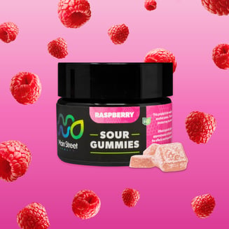 Raspberry - 1:1 [11pk] (110mg CBD/110mg THC) by Main Street Health