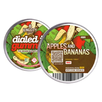 100mg - Apples and Bananas #004 - Rosin Gummies (10pk) by Dialed In Gummies