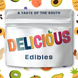Peaches N Cream [10pk] (100mg) by Delicious Edibles